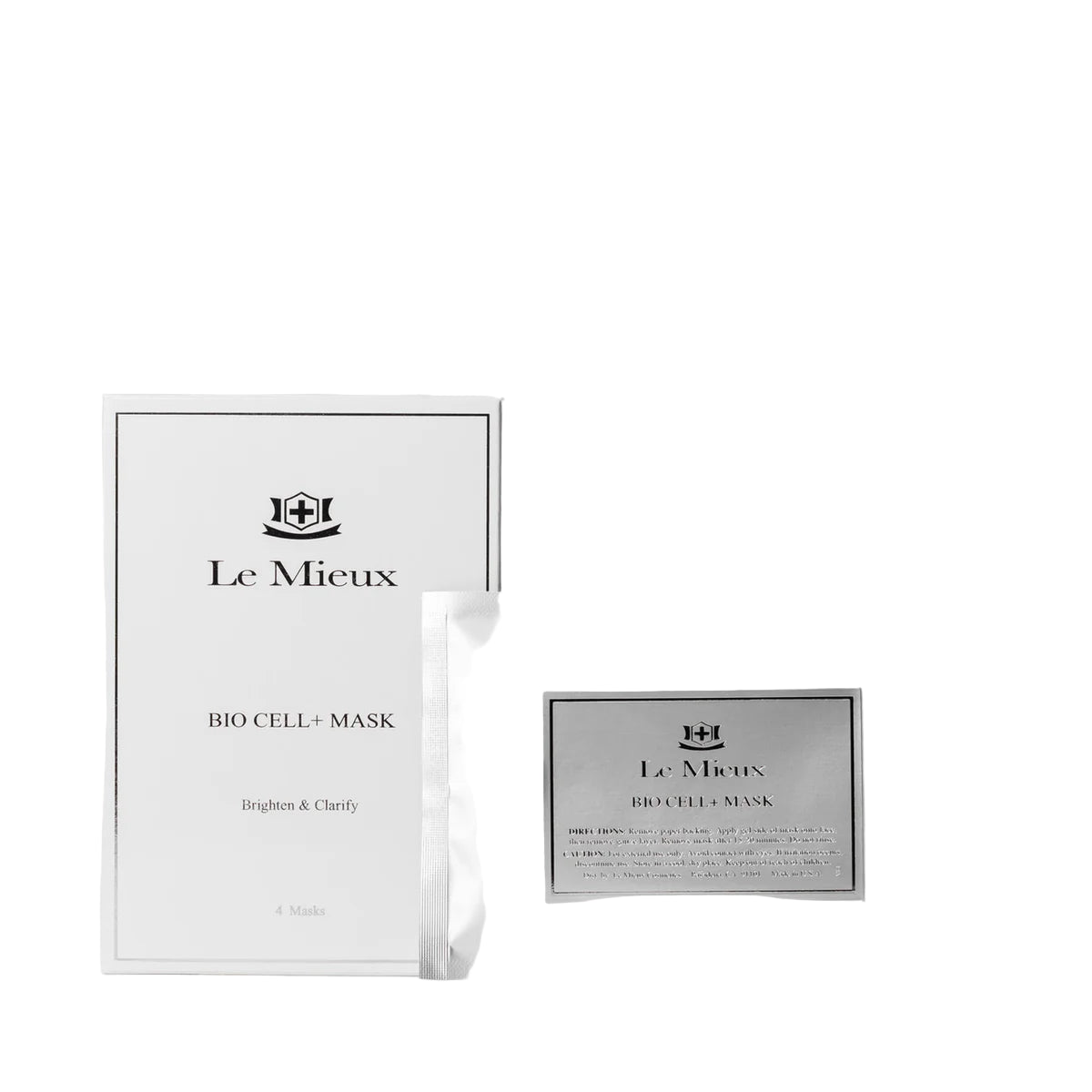 Le Mieux Bio Cell Mask peptide collagen sheet mask infused with serum to hydrate, brighten, and firm skin.