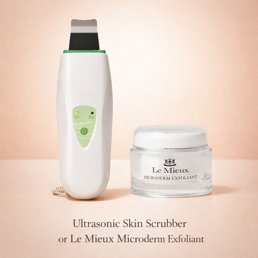 Ultrasonic Skin Scrubber vs Le Mieux Microderm Exfoliant