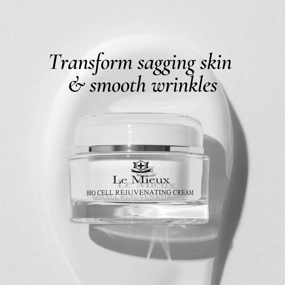 Hydrating formula of Le Mieux Bio Cell Rejuvenating Cream featuring multiple forms of hyaluronic acid for lasting moisture.