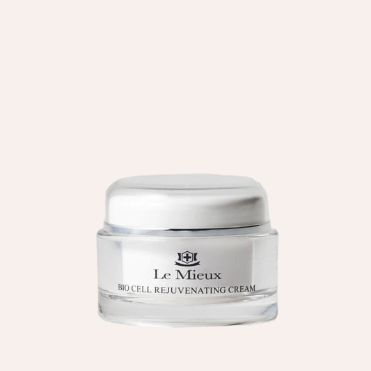 Le Mieux Bio Cell Rejuvenating Cream anti-aging moisturizer that firms, smooths, and deeply hydrates skin.