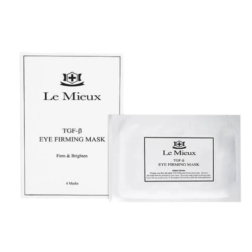 Le Mieux TGF-β Eye Firming Mask with peptides and algae extracts for firming and brightening under eyes.